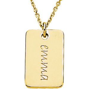 Posh Mommy&reg; Engravable Mini Dog Tag Pendant
