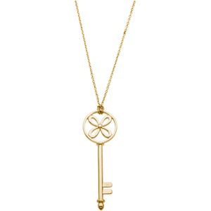 Fashion Key Pendant with a Flower