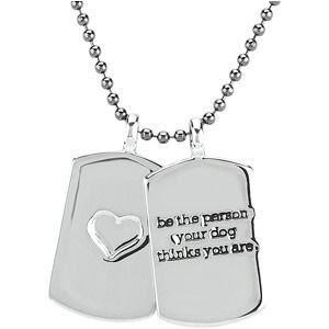 Heart U Back&trade; Mini Dog Tag w/ Chain
