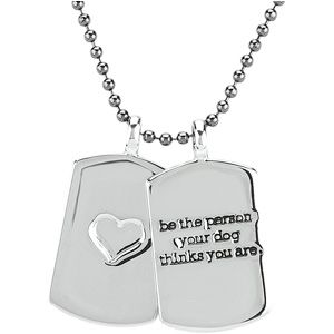 Heart U Back&trade; Mini Dog Tag w/ Chain