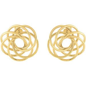 14K Gold-Clad Sterling Silver Knot Earrings