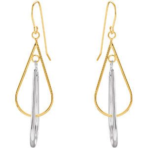14kt Yellow Gold & Sterling Silver Earrings