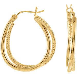 14K Gold-Clad Sterling Silver Earrings