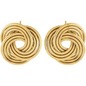 14K Gold-Clad Sterling Silver Knot Earrings