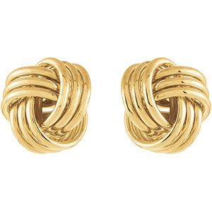 14K Gold-Clad Sterling Silver Knot Earrings