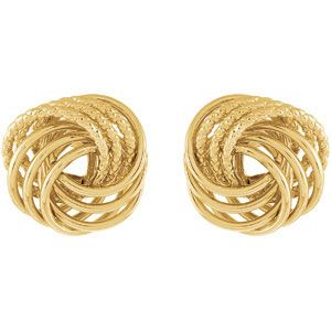 14K Gold-Clad Sterling Silver Knot Earrings