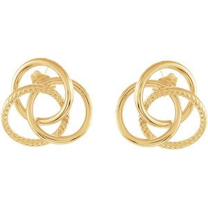 14K Gold-Clad Sterling Silver Knot Earrings