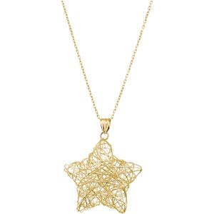 Wire Star Necklace 