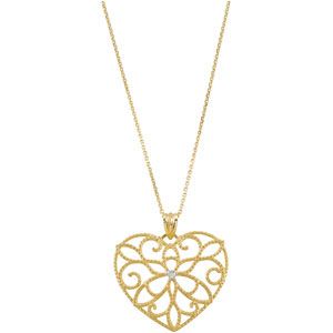 Heart Necklace with 18