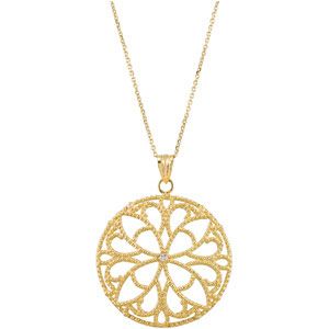 Circle Necklace with 18