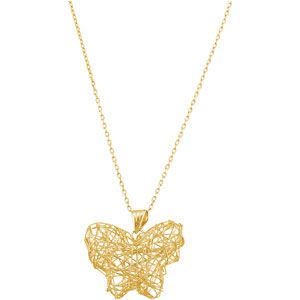Wire Butterfly Necklace 