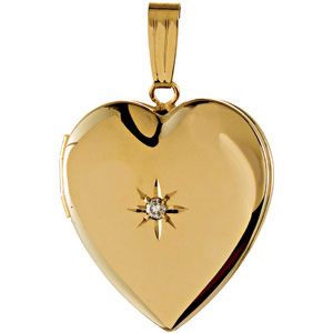 Heart Locket with Diamond Accent