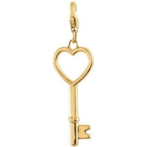 Key & Heart Design Charm