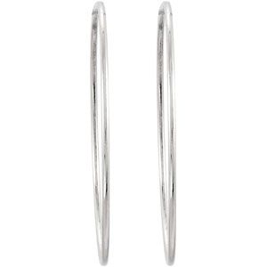 Round Endless Tube Style Hoop Earrings