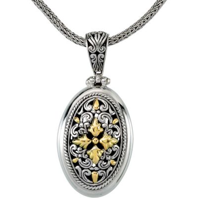 Filigree Design Pendant with 18KY Accents