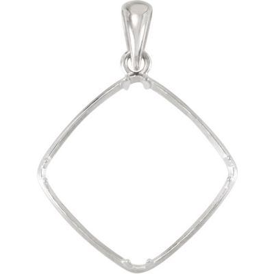 Pendant for Large Antique Square Gemstone 