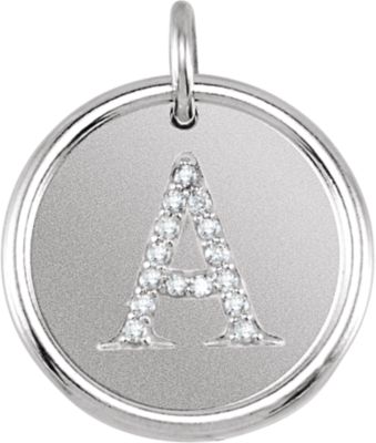 Posh Mommy&reg; Initial Roxy Pendant with Diamonds