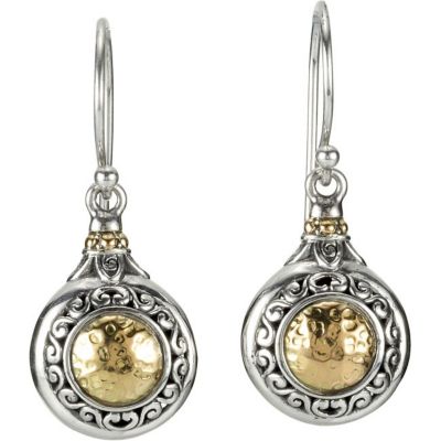 Sterling Silver Fashion Earrings with 18KY Accents