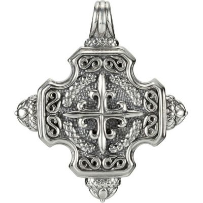 Sterling Silver Fleur-de-lis Fashion Pendant