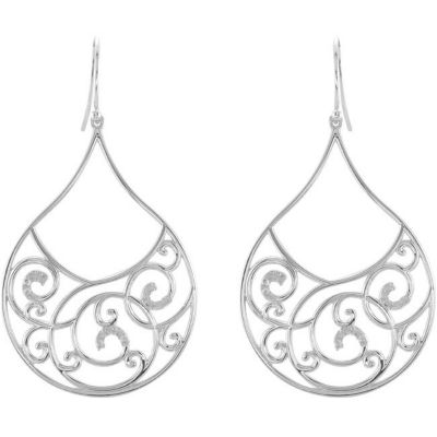 Scroll Earring Mounting for Diamonds