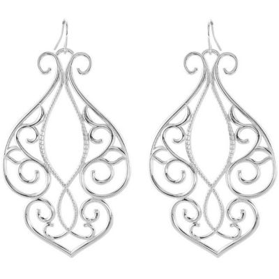 Scroll Earring Mounting for Diamonds