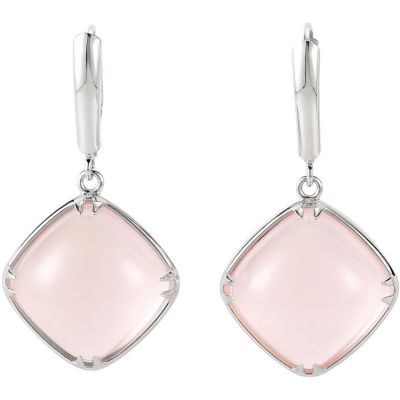 Antique Square Cabochon Lever Back Earrings