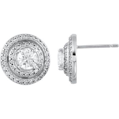 Entourage Earring Mounting for Round Center