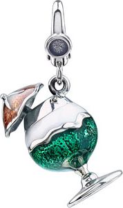 Enamel Cocktail with Umbrella Charm