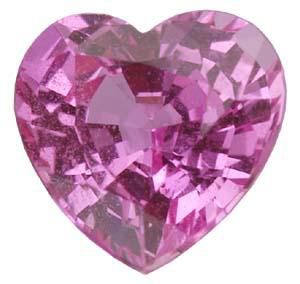 Heart Genuine Pink Sapphire (Black Box)