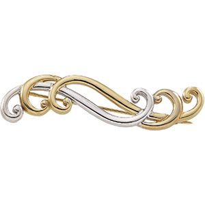 Two Tone Fashion Brooch