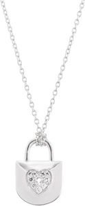 1/10 ct tw Diamond Heart Lock 18