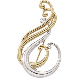Two Tone Fashion Brooch