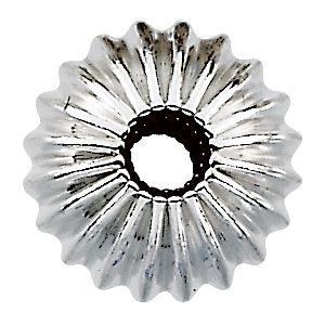 Corrugated Silver Bead
