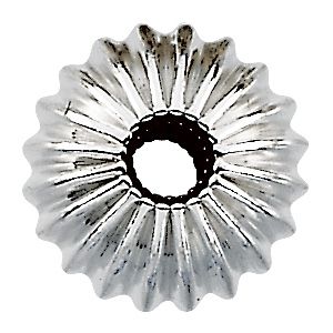 Corrugated Silver Bead