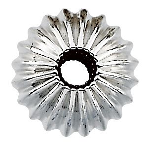 Corrugated Silver Bead