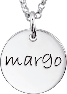 Posh Mommy&reg; Engravable Medium Disc Pendant