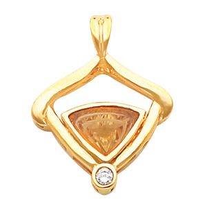 Pendant Mounting for Fancy Trillion/Triangle Center