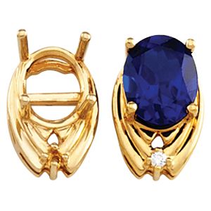 Earring Mounting for Oval Center