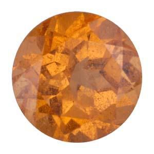 Round Genuine Spessartite Garnet (Black Box)