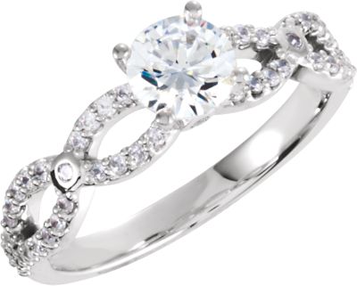 Semi-Mount Engagement Ring or Matching Band