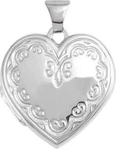 Heart Locket with Scroll Design