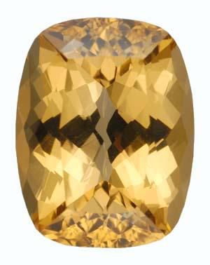 Antique Cushion Genuine Golden Precious Topaz (Black Box)