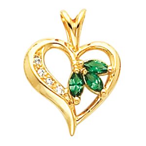 Heart Shape Pendant Mounting for Marquise Center