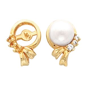 Drop Earring Mounting for Pearl  Center