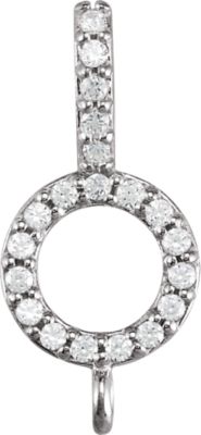 Halo-Style Dangle Pendant Trim with Round Frame