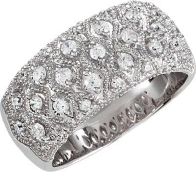 Cubic Zirconia Anniversary Band