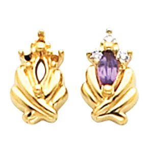 Earring Mounting for Marquise Center