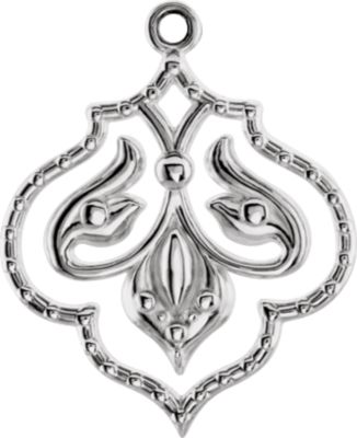 Fleur-de-Lis Design Dangle Component with Jump Ring