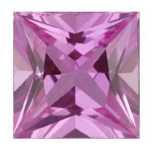 Square Genuine Pink Sapphire (Black Box)