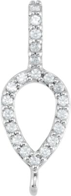 Halo-Style Dangle Pendant Trim with Pear Frame